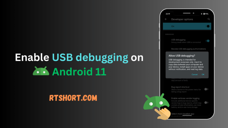 ‌Enable USB debugging on Android 11